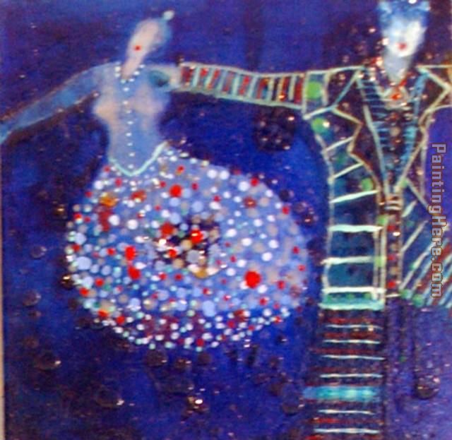 Untitled dancing painting - Lyndal Campbell Untitled dancing art painting